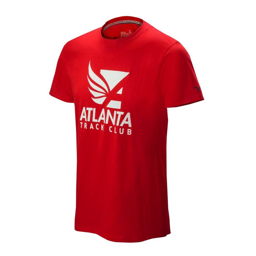 Camiseta Mizuno Atlanta Track Club 50/50 - Homem - Vermelhas - MFVNE8293